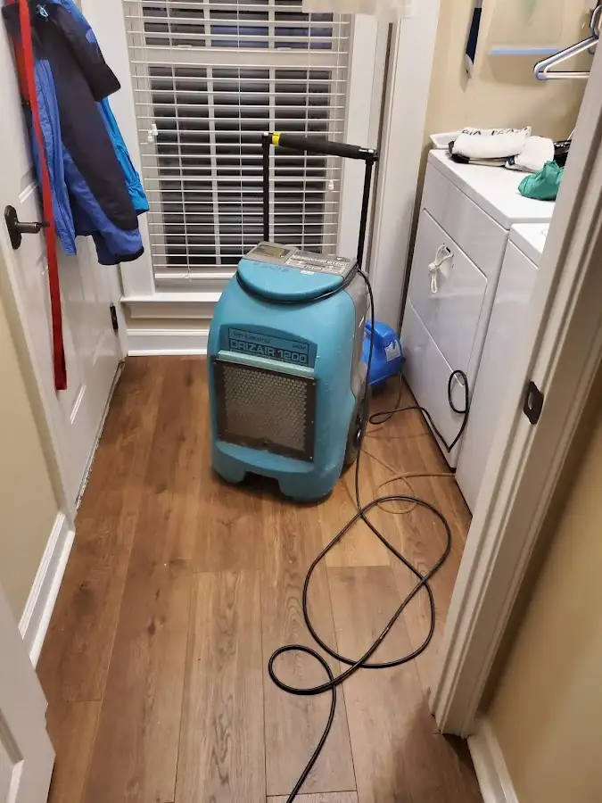 Commercial dehumidifier deployed for Flood Damage Cleanup in West Bradford
