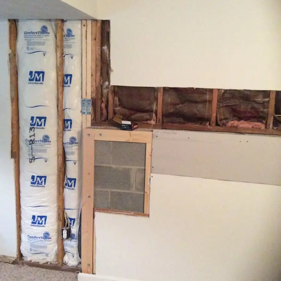 Wall insulation replacement during Structural Drying in West Bradford